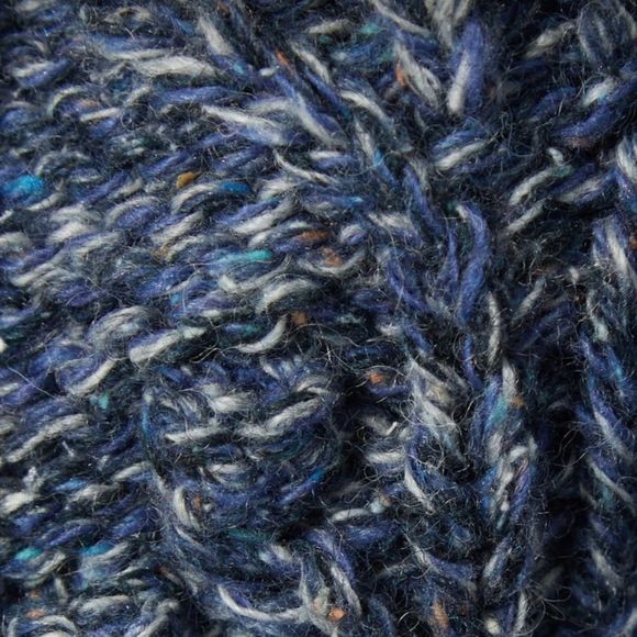 VERONICA Beard Collina Cable Knit Turtleneck Vest Sweater Blue Merino Wool Silk - Picture 4 of 12